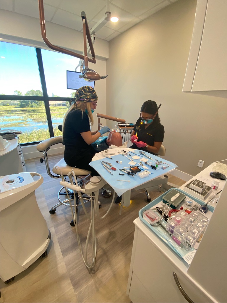 Dental care being provided during the Day of Service
